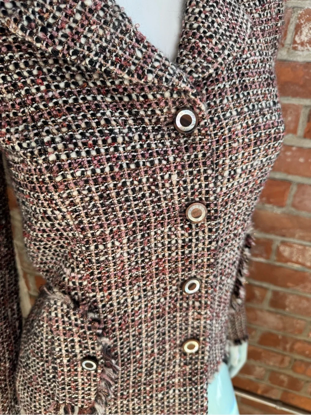 Vintage Chanel Multi Color Tweed Jacket | 2003A